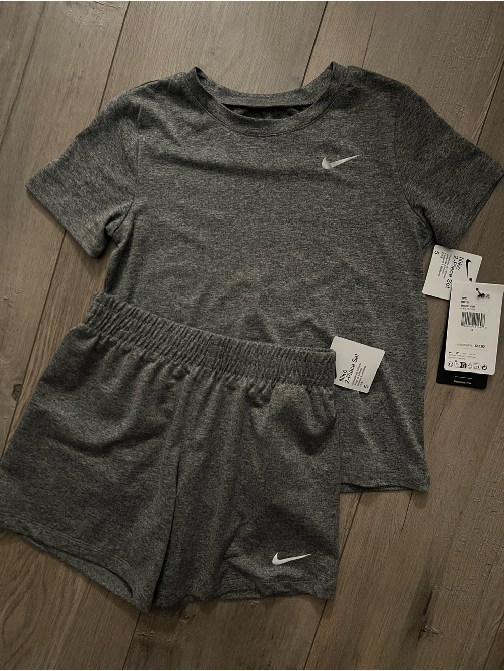 Nike Kids Gray Athletic Tee & Shorts Set